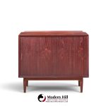 arne vodder for sibast mid century danish teak tambour door cabinet credenza