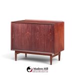 arne vodder for sibast mid century danish teak tambour door cabinet credenza