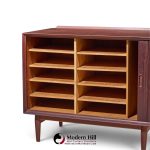 arne vodder for sibast mid century danish teak tambour door cabinet credenza