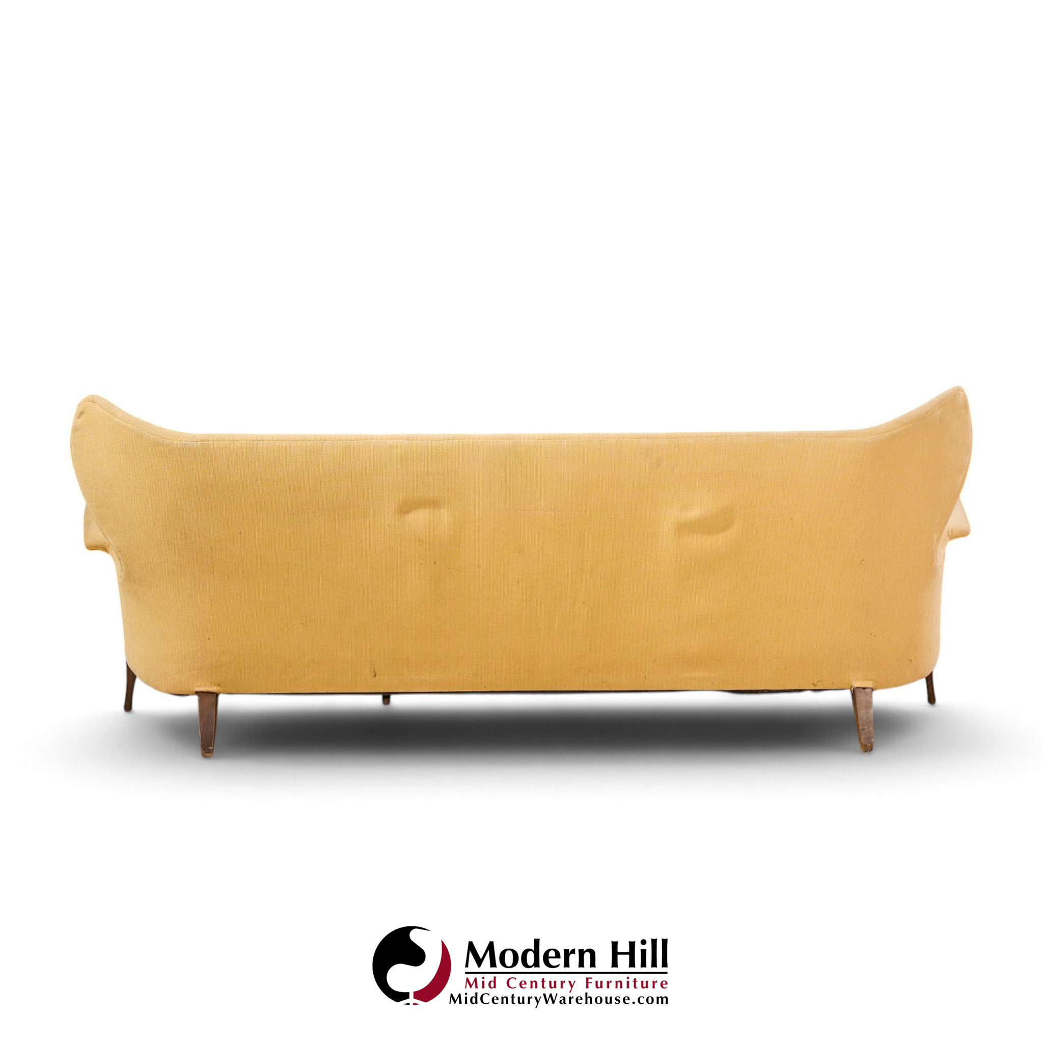 ben seibel mid century walnut gala sofa
