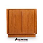 bernhard pedersen mid century danish teak tambour armoire dresser