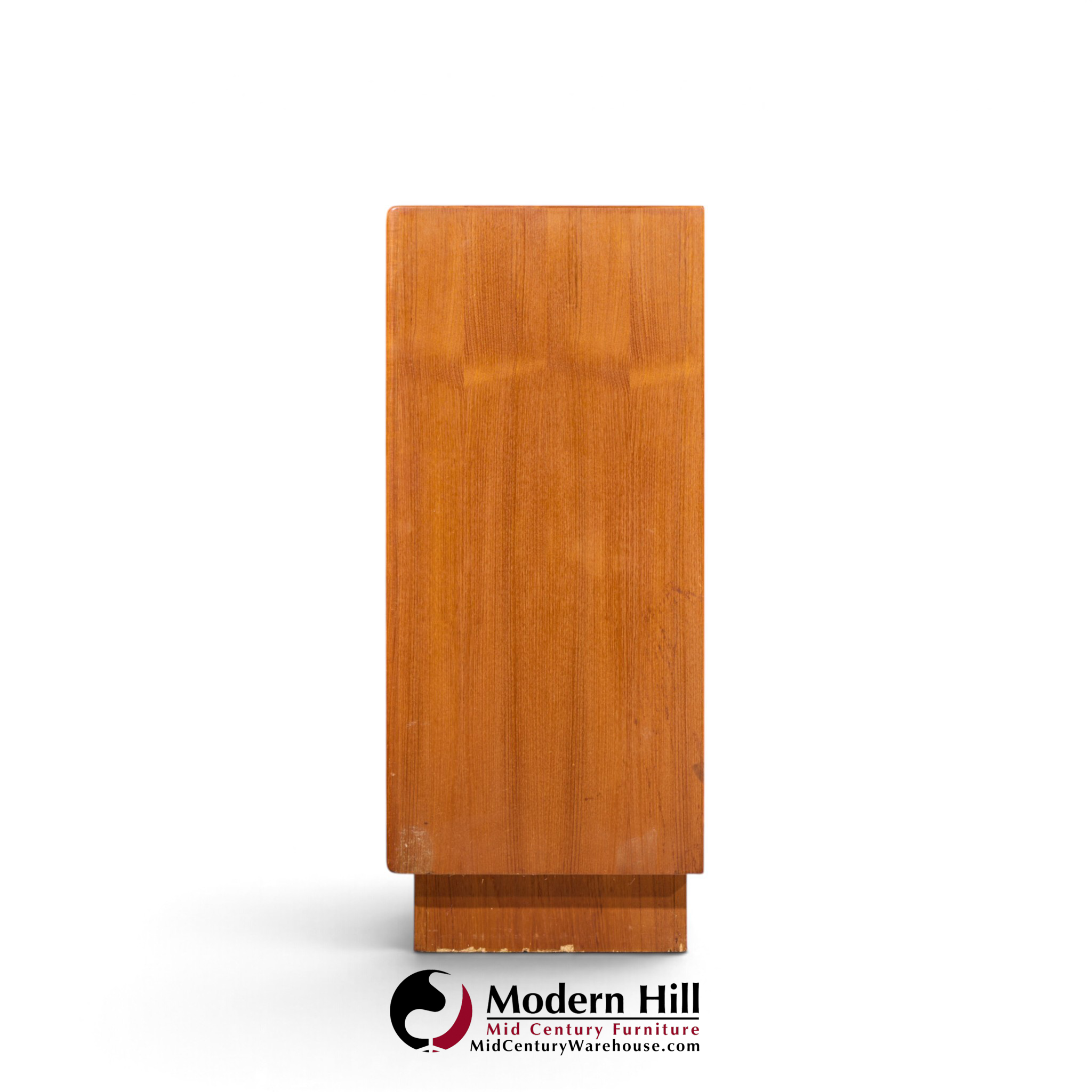 bernhard pedersen mid century danish teak tambour armoire dresser