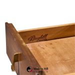 broyhill brasilia mid century walnut and brass desk