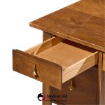 broyhill brasilia mid century walnut and brass desk