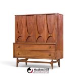 broyhill brasilia mid century walnut and brass gentleman chest dresser