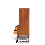 broyhill brasilia mid century walnut and brass gentleman chest dresser
