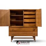 broyhill brasilia mid century walnut and brass gentleman's chest highboy dresser