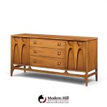 broyhill brasilia walnut and brass mid century credenza