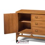 broyhill brasilia walnut and brass mid century credenza