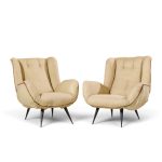 carlo hauner mid century brazilian lounge chairs - pair