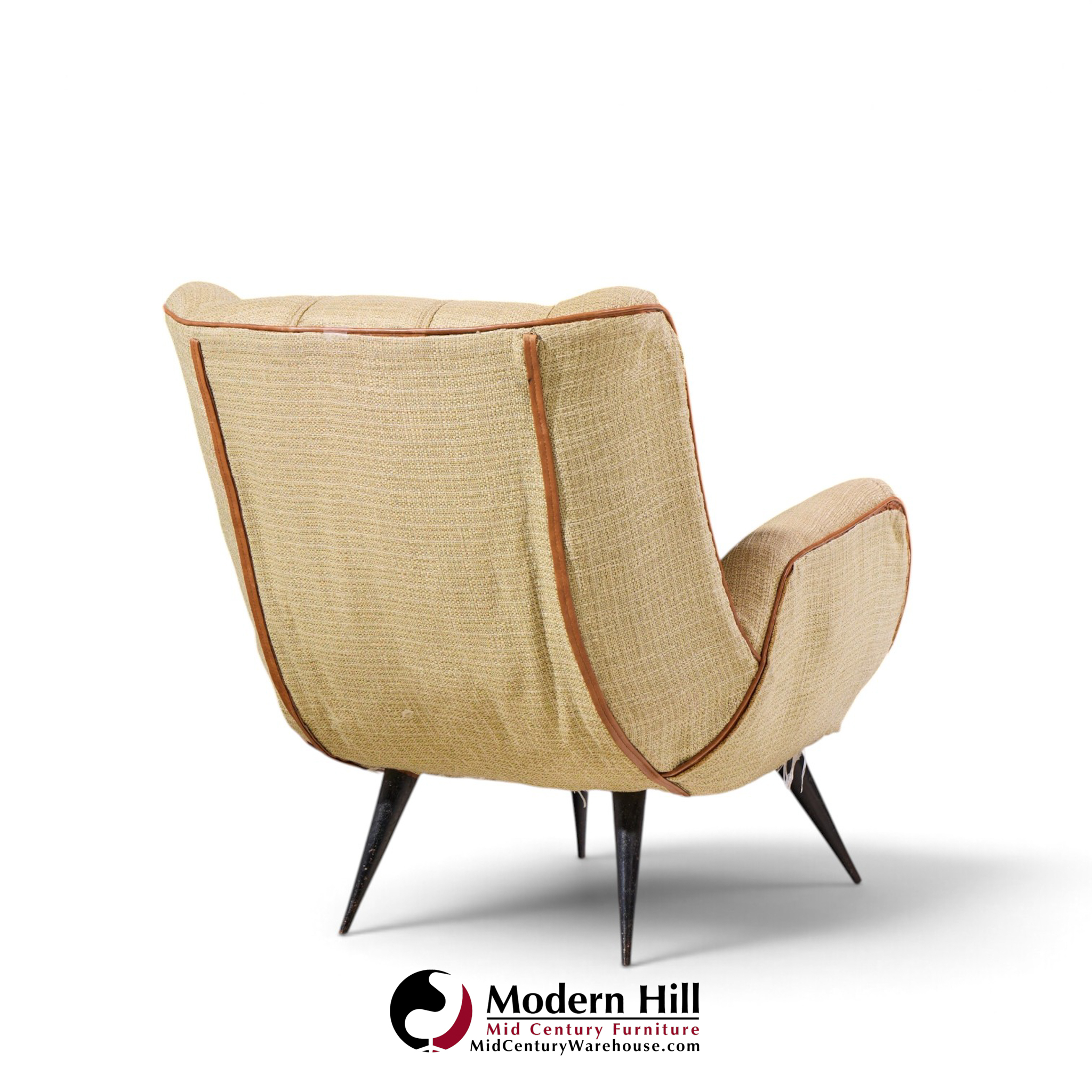 carlo hauner mid century brazilian lounge chairs - pair