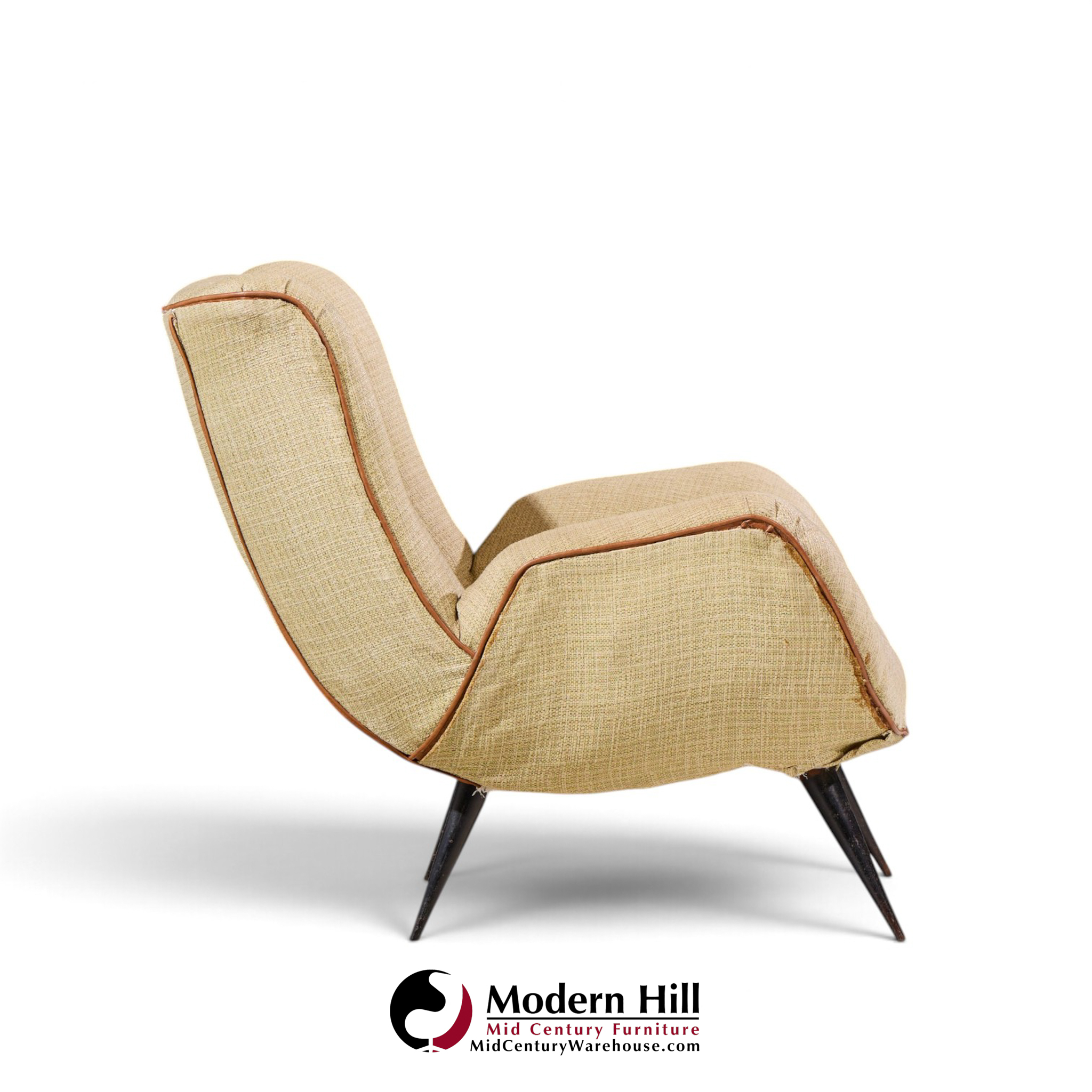 carlo hauner mid century brazilian lounge chairs - pair