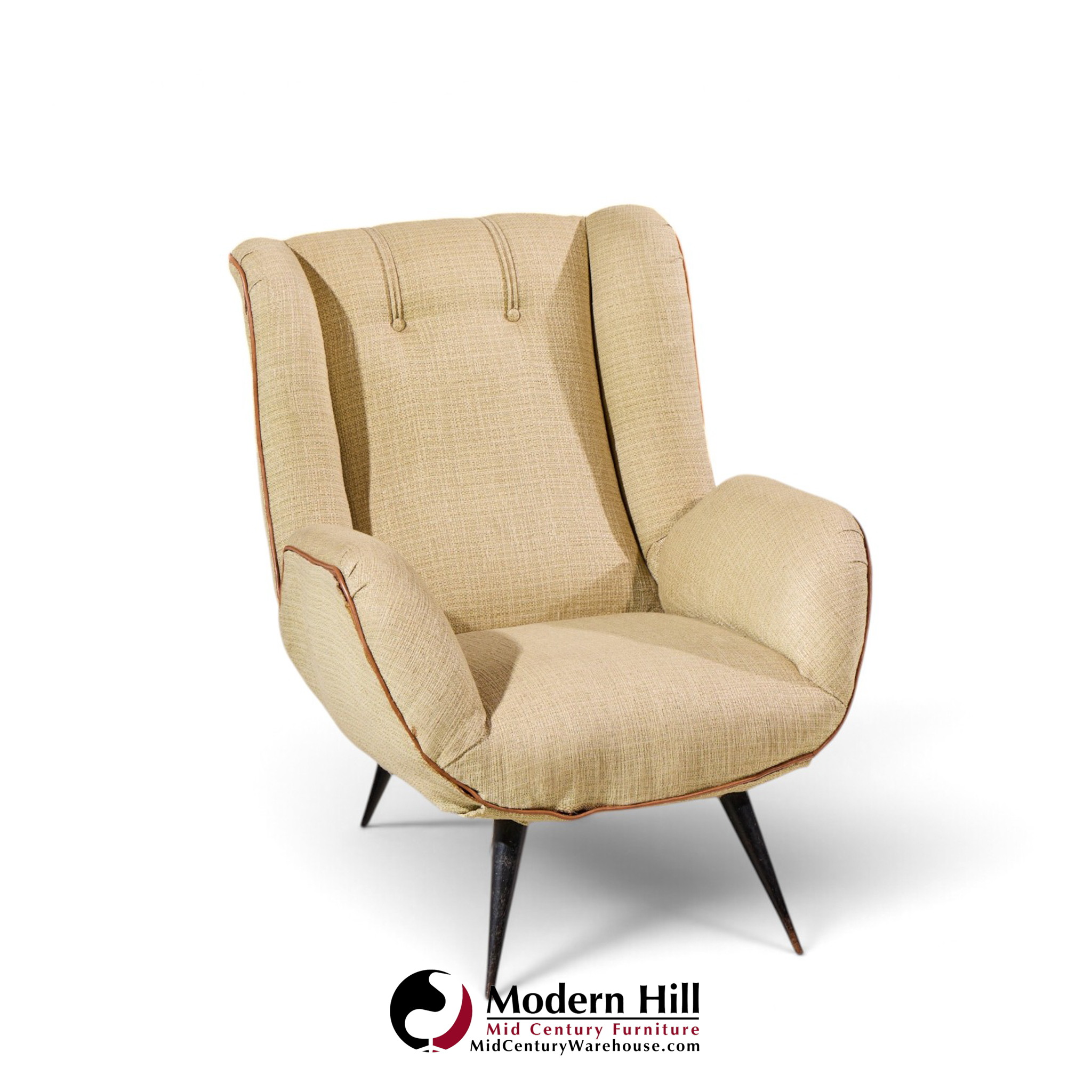 carlo hauner mid century brazilian lounge chairs - pair