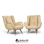 carlo hauner mid century brazilian lounge chairs - pair