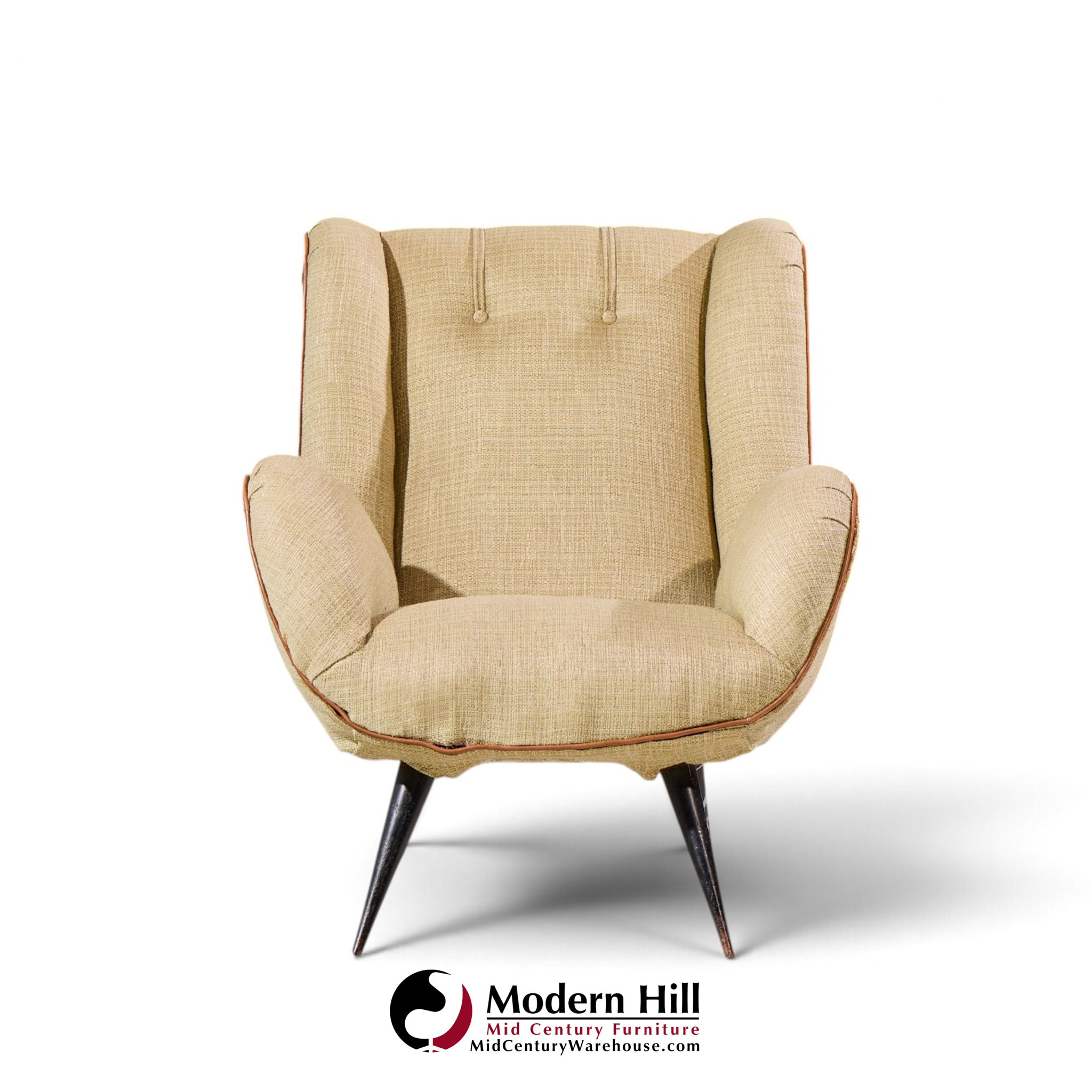 carlo hauner mid century brazilian lounge chairs - pair