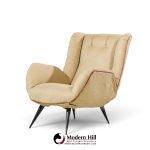 carlo hauner mid century brazilian lounge chairs - pair