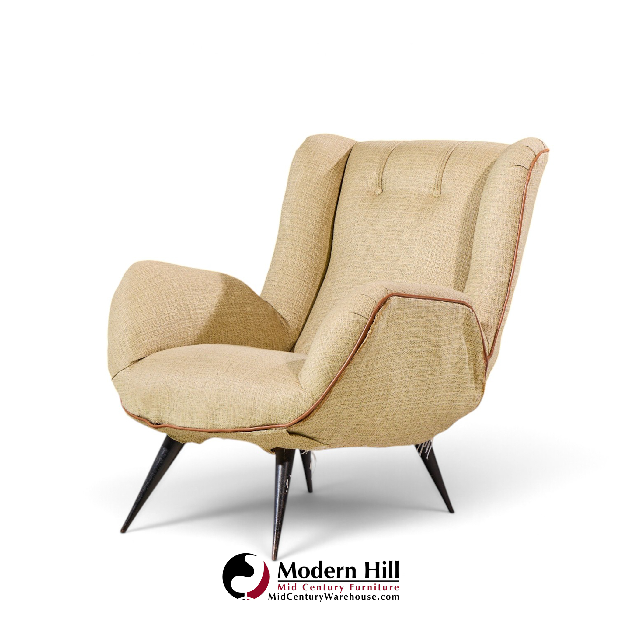 carlo hauner mid century brazilian lounge chairs - pair