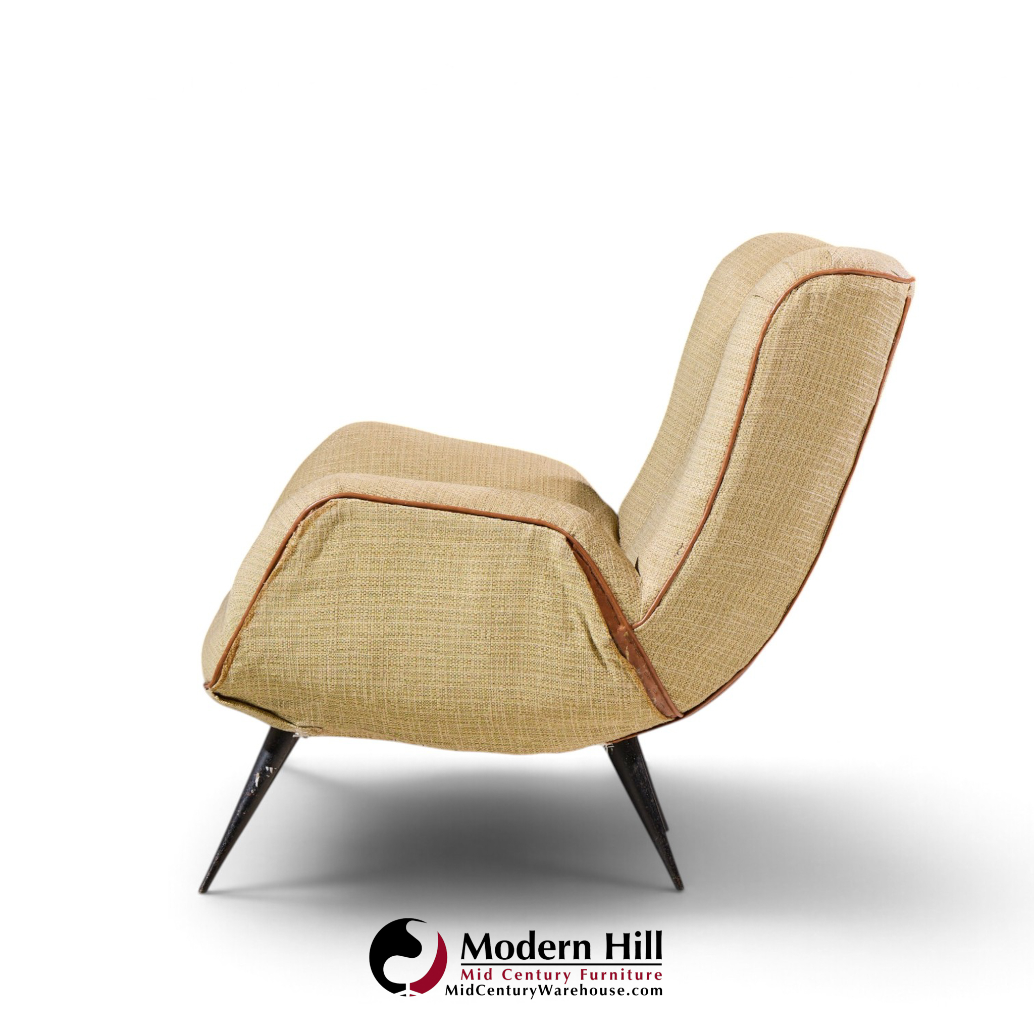 carlo hauner mid century brazilian lounge chairs - pair