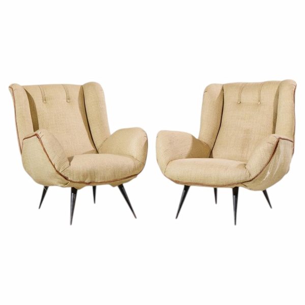 carlo hauner mid century brazilian lounge chairs - pair