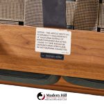 charles & ray eames for herman miller model es108 mid century walnut and leather two-seat sofa