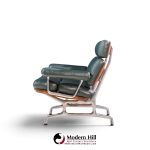 charles & ray eames for herman miller model es108 mid century walnut and leather two-seat sofa
