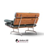 charles & ray eames for herman miller model es108 mid century walnut and leather two-seat sofa