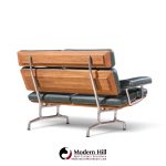 charles & ray eames for herman miller model es108 mid century walnut and leather two-seat sofa