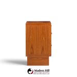 dyrlund mid century danish teak nightstands - pair