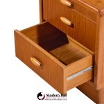 dyrlund mid century danish teak nightstands - pair