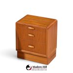 dyrlund mid century danish teak nightstands - pair