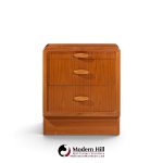 dyrlund mid century danish teak nightstands - pair