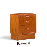 dyrlund mid century danish teak nightstands - pair