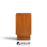 dyrlund mid century danish teak nightstands - pair
