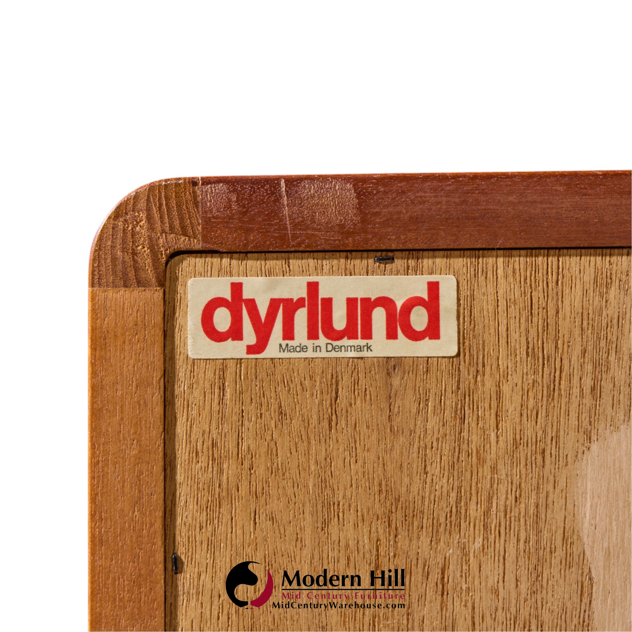 dyrlund mid century danish teak tambour door armoire highboy dresser