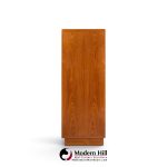 dyrlund mid century danish teak tambour door armoire highboy dresser