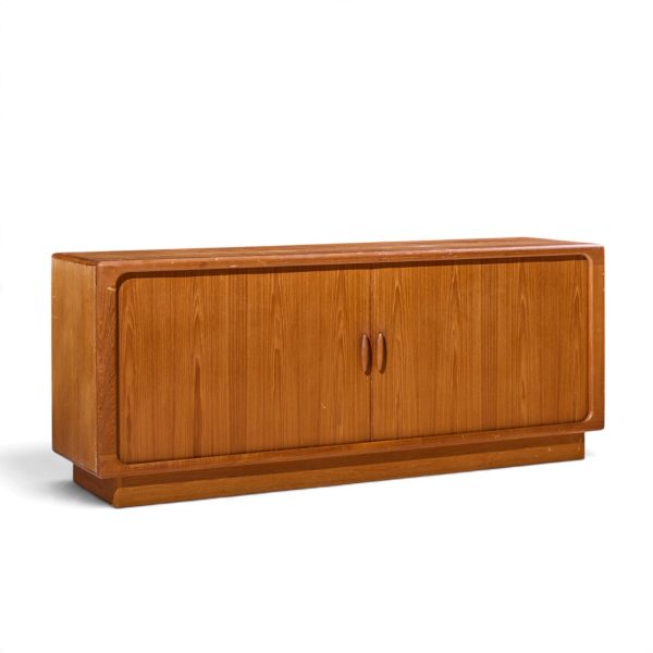 dyrlund mid century danish teak tambour door credenza