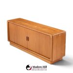 dyrlund mid century danish teak tambour door credenza