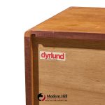 dyrlund mid century danish teak tambour door credenza