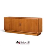 dyrlund mid century danish teak tambour door credenza