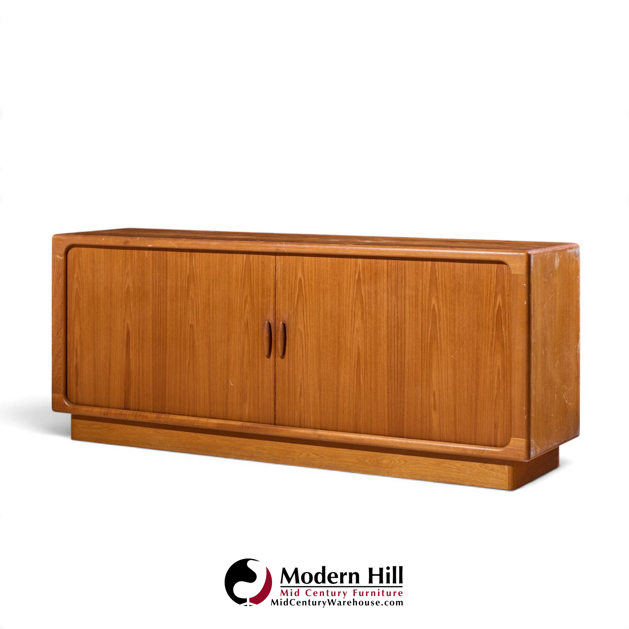 dyrlund mid century danish teak tambour door credenza