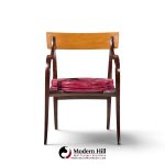 edward wormley for dunbar alexandria mid century walnut armchairs - pair