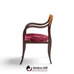 edward wormley for dunbar alexandria mid century walnut armchairs - pair