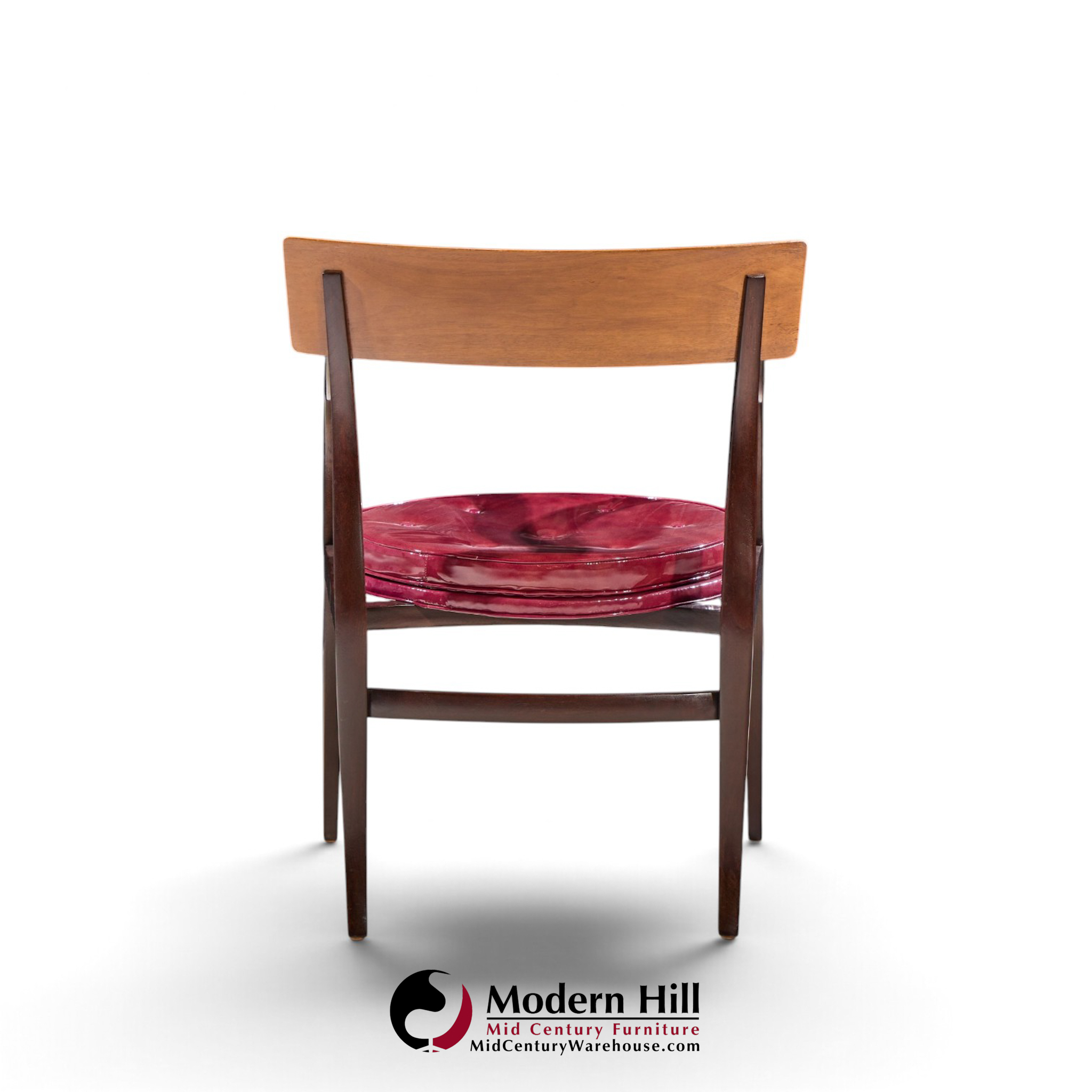 edward wormley for dunbar alexandria mid century walnut armchairs - pair