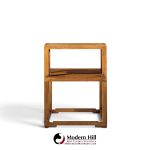edward wormley for dunbar mid century mahogany step end tables - pair