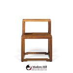 edward wormley for dunbar mid century mahogany step end tables - pair