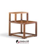 edward wormley for dunbar mid century mahogany step end tables - pair