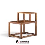 edward wormley for dunbar mid century mahogany step end tables - pair