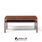 edward wormley for dunbar mid century mahogany and brass coffee table