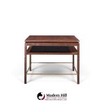 edward wormley for dunbar mid century mahogany and brass coffee table