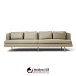 edward wormley for dunbar model 4907 mid century brass leg sofa